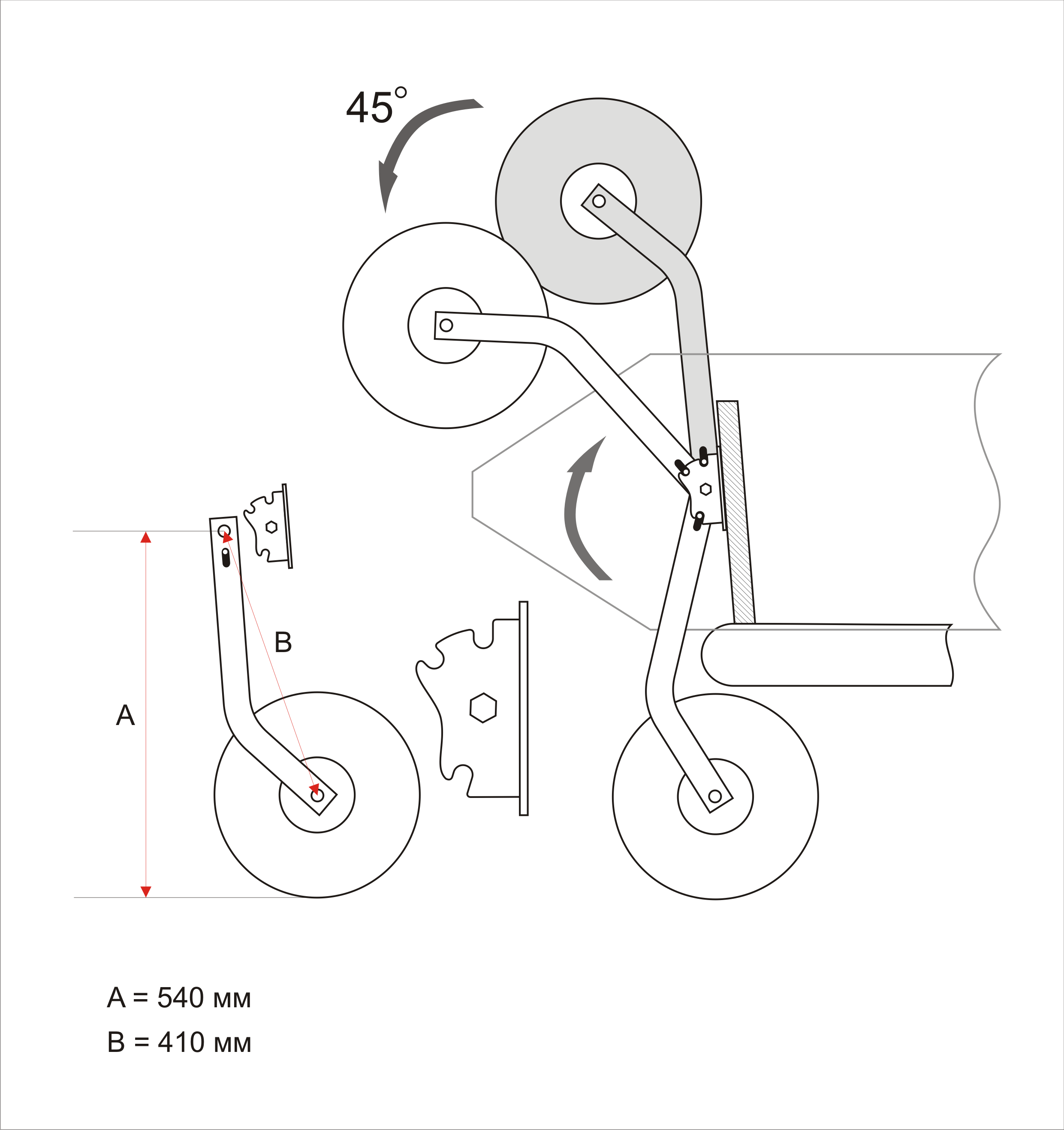 Транцевые колеса КОЛЕСЕЦ откидные Транцевые колеса КОЛЕСЕЦ откидные
