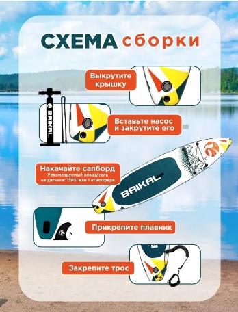 Доска SUP BAIKAL 335 бирюзовая