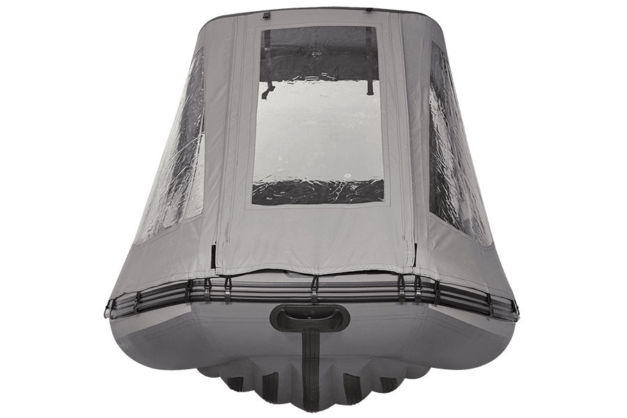 Тент трансформер кабриолет на лодку Баджер 390